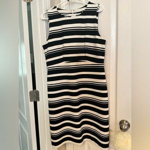 Ann Taylor Factory Dress Size 12 Black White